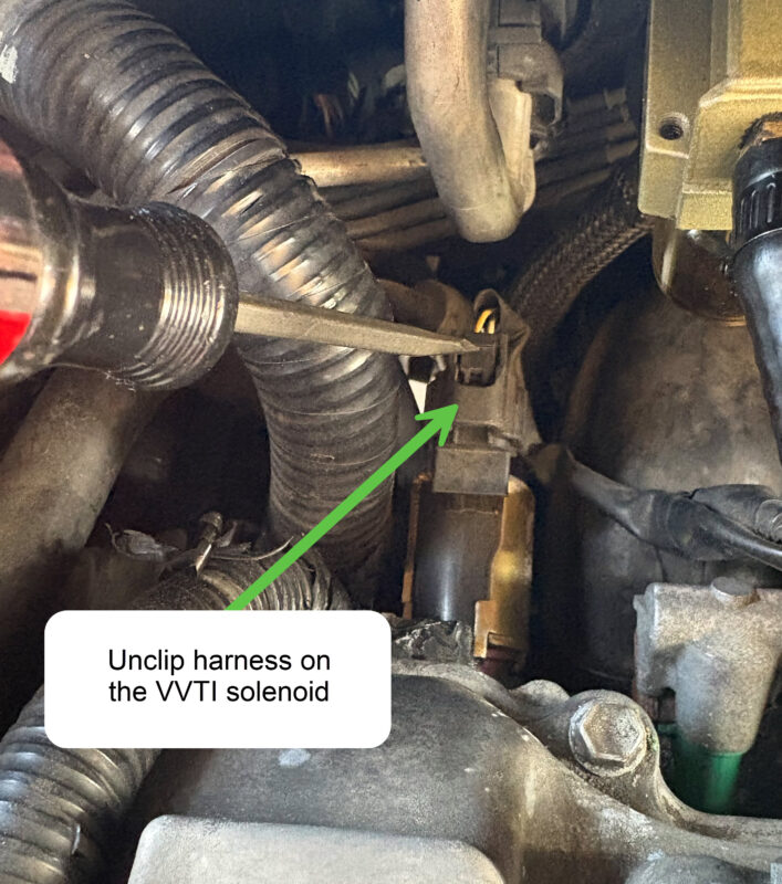 fuel rail removal vvti harness